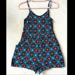 Target romper with adjustable straps